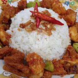 Paket 3 ( Nasi   Usus Cabe Gendot  Tumisan  Sambel)