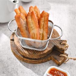 Chinese Doughnut With Chicken And Prawn Filling / Cakwe Goreng Ayam Udang