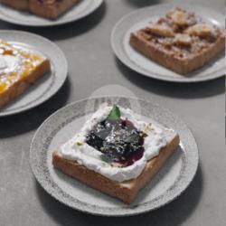 Ricotta Cheese With Blueberry Jam Toast