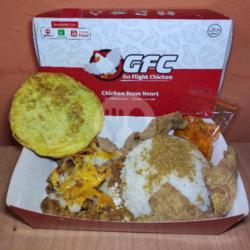 Nasi Kulit, Ayam Geprek Mozza, Telur