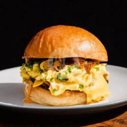 Scrambled Egg Breakfast Burger