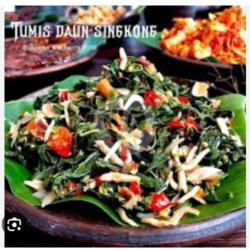 Tumis Daun Ubi Tempe Teri Nasi