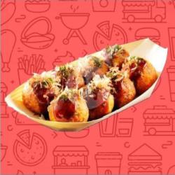 Takoyaki Sosis /crab Stick   Saus Black Peper