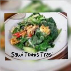 Sawi Tumis Trasi   Krupuk Fish Steak