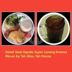 Nasi   Kepala Ayam Goreng Kremes   Minum