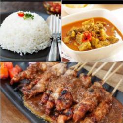 Sate Ayam   Gule   Nasi  Acar Sambel