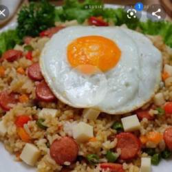 Nasi Goreng Mercon   Sosis   Telur   Ayam