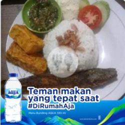 Nasi Lele Goreng Sambel Ijo Aqua