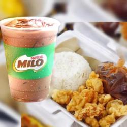 Ayam Asam Manis   Nasi   Es Milo