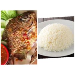 Bawal Goreng Dan Sambel Pecak Nasi