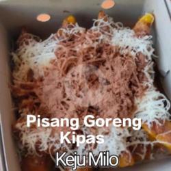 Pisang Goreng Kipas Keju Milo