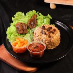 Nasi Kebuli Kambing Reguler Basmati Premium Impor Arab Saudi Free Es Teh