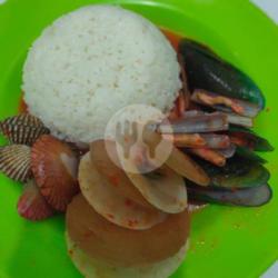 Nasi Kerang Komplit Asam Manis/pedas