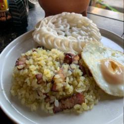 Nasi Goreng Shirataki Sei Sapi Sambel Ijo   Telor