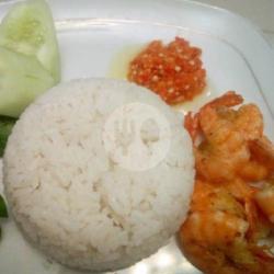 Nasi Lalapan Udang Krispi