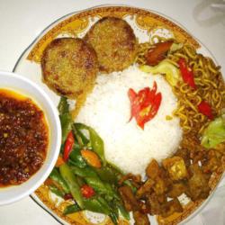 Nasi Campur   Perkedel Kentang