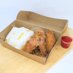 Original Crispy Chicken Wings   Rice   Ice Tea