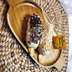 Banana Jumbo Rasa Tiramisu Toping Chochip,kacang