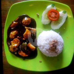 Chicken Black Papper Nasi