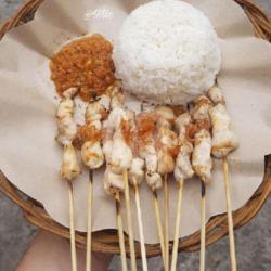 Sate Asin (ayam)   Nasi