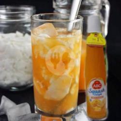 Kelapa Muda Kerok   Es   Sirup Jeruk