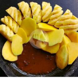 Rujak Coel Buah Mangga Agak Asem Seger Dan Nanas Fresh/ Box 750 Ml