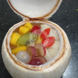 Puding Kelapa Muda Topping Fruits