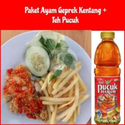 Paket Ayam Geprek Kentang Teh Pucuk