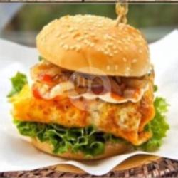Burger Ayam   Telur