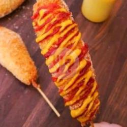 Corndog Mozarella Saus Pedas Keju