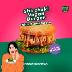 Shirataki Vegan Burger With Mentai Sauce