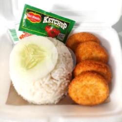 Naget Ayam Plus Nasi