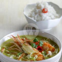 Nasi Soto Udang Perkedel