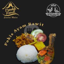 Pakis Ayam Rawit (sambal Roa/kecombrang/teri/terasi)