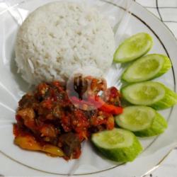 Paket Oseng Mercon Paru Pedas   Nasi