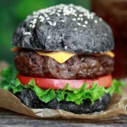 2 Black Burger Keju Blenger Gratis 2 Es Jelly Melon Milk