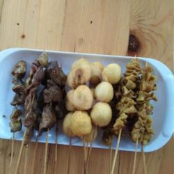 Sate Ayam,telur Puyuh,usus,ati Ampla / Pcs