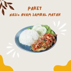 Paket Nasi   Ayam Dada Sambel Matah