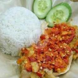 Nasi Telur Dadar Kremes Geprek