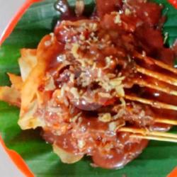 Sate Ayam Kuah Padang   2 Keripik