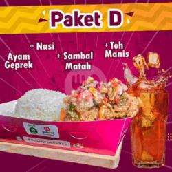 Paket D Ayam Geprek Sambal Matah