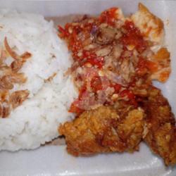 Nasi   Ayam Geprek Filet   Kulit (ayam Tanpa Tulang)