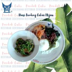 Nasi Dendeng Bakar Cabe Hijau