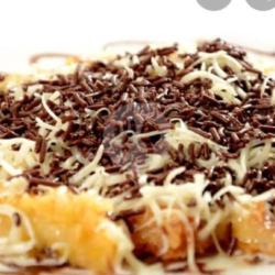 Pisang Keju Mesis Coklat