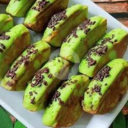 Kue Pukis Pandan Coklat