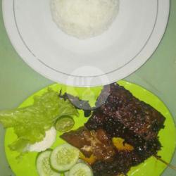 Nasi Ati Ampela Tahu Tempe  Bakar Pedas/manis