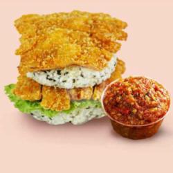 Signature Rice Burger Saus Sumatera