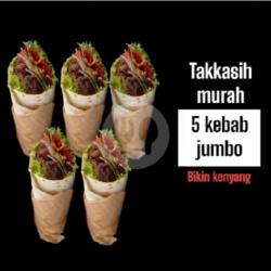 Takkasih Murah /5 Kebab Jumbo Bikin Kenyang