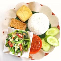 Paket Murah Nasi Kangkung Tahu Tempe