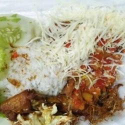 Nasi Ayam Penyet Paha Keju Tahu Tempe